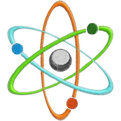 Matriz de Bordado Simbolo de atomos
